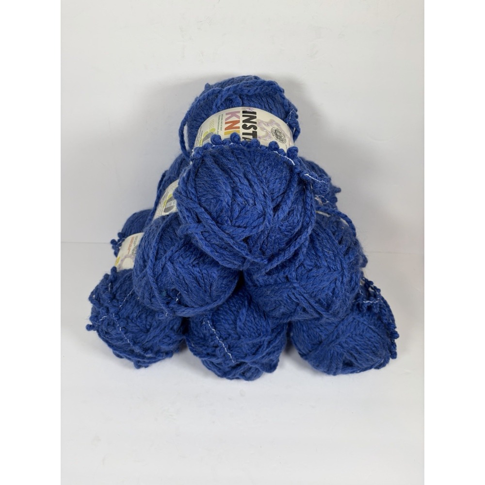 Lion Brand Yarn Insta‎ Knit Wool Ease Yarn Bright Deep Rich Blue Lot Of 5